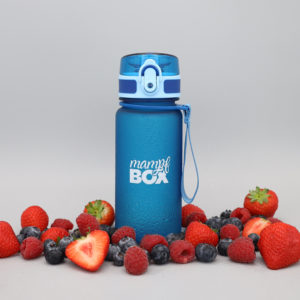 Blau auslaufsichere Trinkflasche. BPA-frei und für Kohlensäure geeignet. 350ml. Ideal für Kinder in der KiTa, Schule oder Spielplatz.